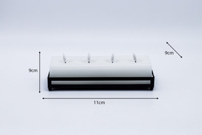 4 Wick LED Candle Block Light Up Loaf - 6