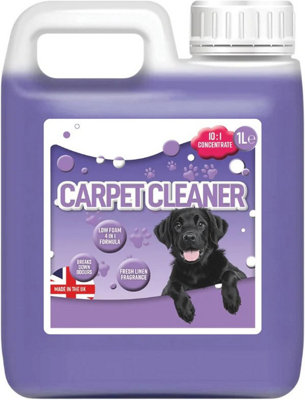 4 x 1 Litre Pet Carpet Cleaning Shampoo Solution Extra Tough On Stains ...