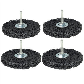 4 x 100mm Rust Paint Welding Spatter Removal Clean And Strip Disc 6mm Shank