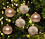 4 x 12 Butterscotch Gold Christmas Baubles 6cm Shatterproof Tree Ornaments Shiny Mat