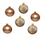 4 x 12 Butterscotch Gold Christmas Baubles 6cm Shatterproof Tree Ornaments Shiny Mat