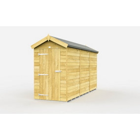 4 x 12 Feet Apex Shed - Single Door Without Windows - Wood - L358 x W118 x H217 cm