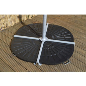 4 x  13kg Black Polystone Cantilever /Banana Parasol Umbrella Base Outdoor