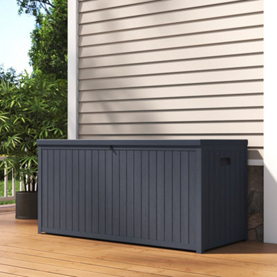 4 x 2 ft Grey Lockable Waterproof Plastic Large Outdoor Garden Storage ...