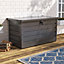 4 x 2 ft Grey Waterproof Metal Outdoor Garden Large Storage Box Lockable Flat Top 350 L