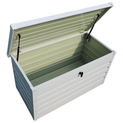 4 x 2 ft Waterproof Metal Large Outdoor Garden Storage Box Lockable ...