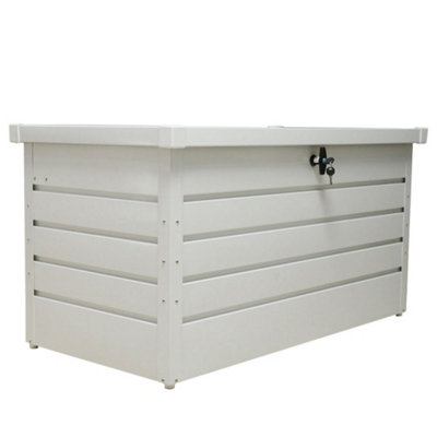 4 x 2 ft Waterproof Metal Large Outdoor Garden Storage Box Lockable ...