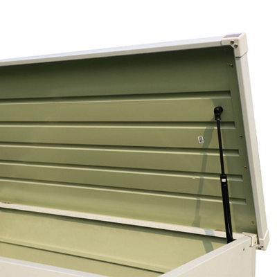 4 x 2 ft Waterproof Metal Large Outdoor Garden Storage Box Lockable ...