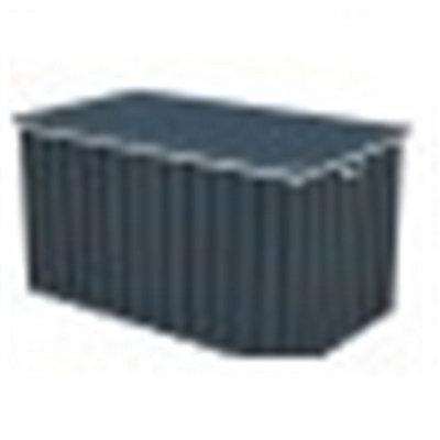 4 x 2 Metal Garden Storage Box - Anthracite Grey (4ft x 2ft / 4' x 2' / 1.3m x 0.7m)
