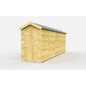 4 x 20 Feet Apex Shed - Single Door Without Windows - Wood - L592 x W118 x H217 cm