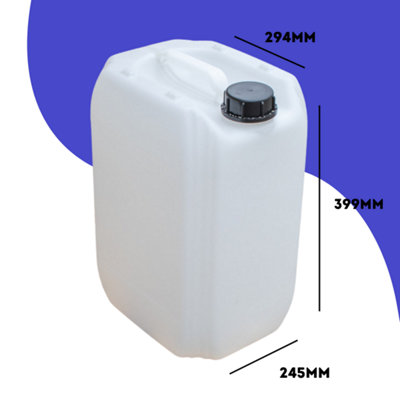 4 x 20 Litre HDPE Water Container Heavy Duty Stackable Plastic HDPE ...