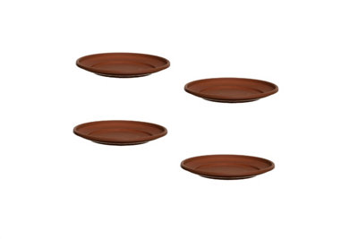 4 x 20cm Plant Pot Saucer Small Venetian Terracotta Colour Plastic Plant Saucer Dish