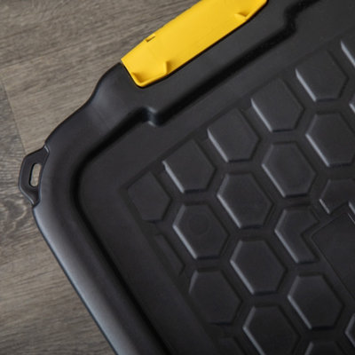 4 x 24L Heavy Duty Storage Boxes, Sturdy, Lockable, Stackable and ...