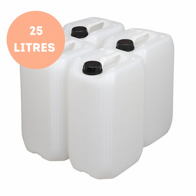 4 x 25L Heavy Duty Water Container Stackable HDPE Plastic HDPE Food ...