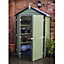 4 x 3 Feet Overlap Dip Treated Apex Shed Double Door with 3 Corner Shelves