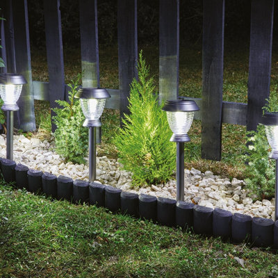 4 x 365 Day Solar Powered Garden Stake Lights Outdoor Lawn