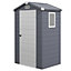 4 x 3ft Garden Shed Tool Storage House with Lockable Door, Foundation Kit, Grey