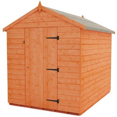 4 x 4 (1.21m x 1.21m) Wooden Tongue & Groove APEX Shed With 2 Windows & Single Door (12mm T&G Floor & Roof) (4ft x 4ft) (4x4)