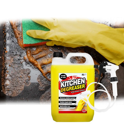 4 x 5 Litre Strong Heavy Duty Kitchen Degreaser Removes Stubborn Grease ...