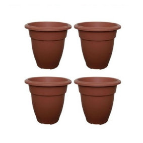 4 x 55cm Round Bell Planter Terracotta