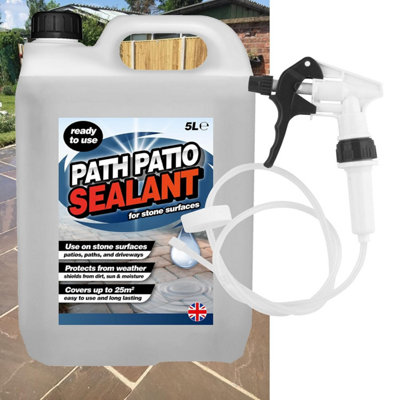 4 x 5L Ready To Use Path & Patio Sealant With Convenient Long Hose Trigger