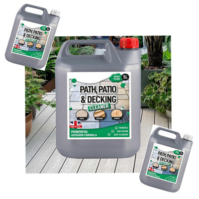 4 X 5L Ready To Use Patio & Decking Cleaner For Patios, Fencing ...