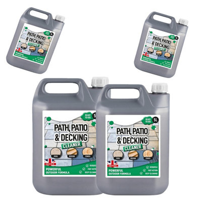 4 X 5L Ready To Use Patio & Decking Cleaner For Patios, Fencing ...