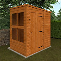 4 x 6 (1.23m x 1.75m) Wooden Tongue and Groove Sunroom (12mm Tongue and Groove Floor and PENT Roof) (4ft x 6ft) (4x6)