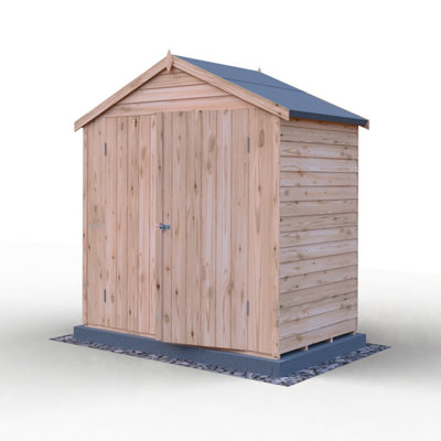 4 x 6 Feet Overlap Double Door Garden Shed - Dip Treated - 3