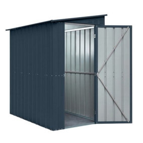 4 x 6 Pent Metal Garden Shed - Anthracite Grey (4ft x 6ft / 4' x 6' / 1.2m x 1.8m)