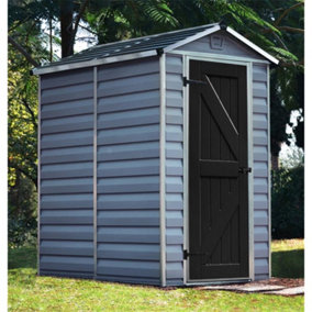 4 X 6 Single Door Apex Plastic Shed With Skylight Roofing