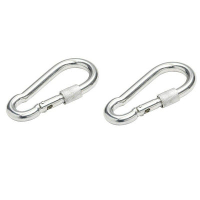 4 x 7 mm Locking Carabiner Spring Loaded Snap Hook Clip Buckle