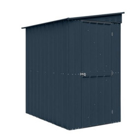 4 x 8 Pent Metal Garden Shed - Anthracite Grey (4ft x 8ft / 4' x 8' / 1.2m x 2.4m)