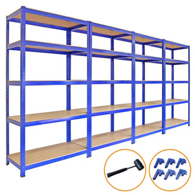 4 x 90cm Blue Storage Racks 4200kg Capacity