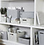 4 x A6 Cream Rattan Effect Storage Basket Tray Small Desk Tidy Office
