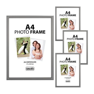 4 x ASAB A4 Photo Frame - GREY