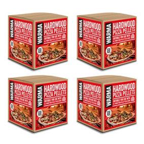 4 x Boxes 2.5kg Premium Pizza Oven Wood Pellets 100% Natural Odourless Chemical-Free Ooni