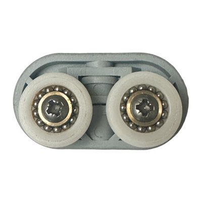4 x CARAVAN ELLBEE SHOWER DOUBLE DOOR ROLLER 19MM WHEELS