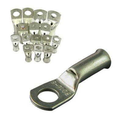 4 x Crimp or Solder Battery Lug Terminals for a 25mm² Cable with 8mm Bolt Hole