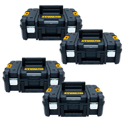 4 x Dewalt DWST1-70703 TStak II Power Tool Storage Box 13.5L T-STAK Case