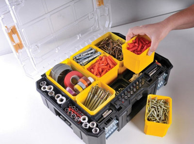 4 x Dewalt DWST1-71194 TStak V Clear Lid Stackable Tool Fixing Organiser Case - 5