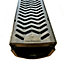 4 x Drainage Channel Polydrain Heelguard 1m Lengths & 2 Stop end Blanks Storm Drain Channel Linear 13cm High by 12cm Wide