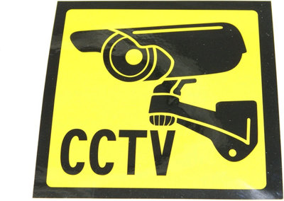 4 x Dummy CCTV Security Dome Camera With Built-In Flashing LED & Warning Stickers