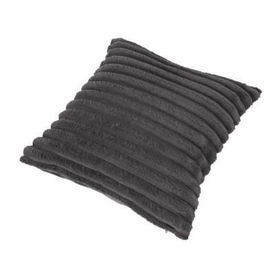 4 x Faux Fur Thick Rib Cushion Covers