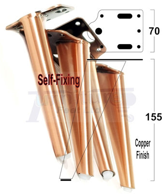 Copper store furniture legs