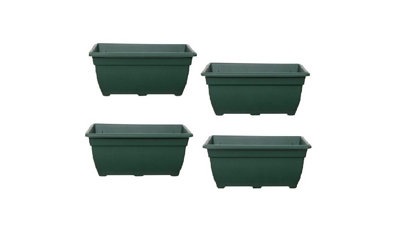 4 x Green Bell Trough Planter 50cm