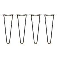 4 x Hairpin Leg - 14 - Unfinished - 2 Prong - 10m