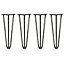 4 x Hairpin Leg - 14 - Unfinished - 3 Prong - 12m