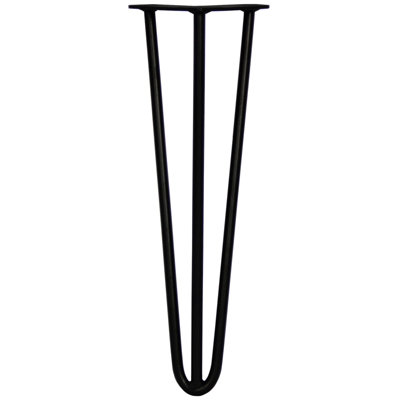 4 x Hairpin Leg - 16 - Black - 3 Prong - 12m