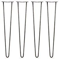 4 x Hairpin Leg - 28 - Unfinished - 2 Prong - 10m